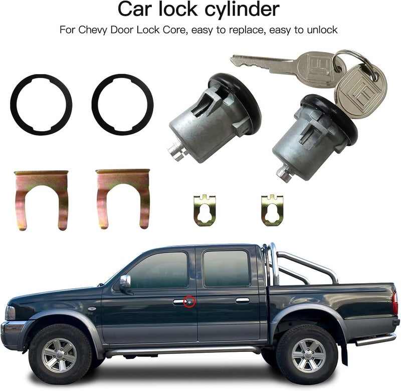 eStarpro New Lockcraft Black Door Lock Cylinder for Chevrolet Truck / C10 1965-1987 - Image 5